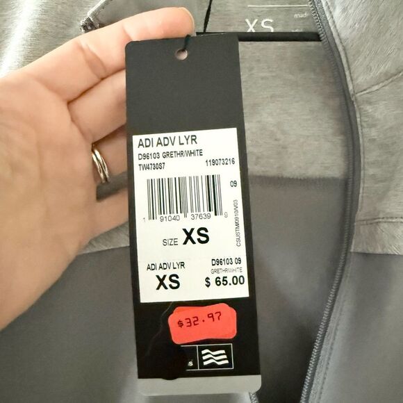 NWT Adidas Advantage Long Sleeve Lightweight Half Zip Pullover - XS - Picture 4 of 7